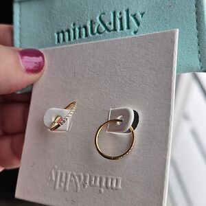 Mint & Lily Gold Hoop Earrings